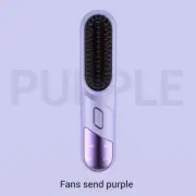 Purple 2-in-1 Rechargeable Hair Straightener and Curler – Portable Hair Styling