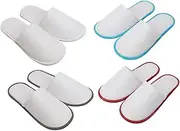 HEALEEP 4 Pairs Disposable Slippers: For Guests Non-slip White Breathable Spa Slippers For Hotel Home Travel And Beauty Salon Use