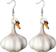 [MAMALFJ] Duck Dangle Earrings Adornment Dainty Garlic Shaped Duck Ear Hook Jewelry Bird Dangle Earrings, As shown, Acrylic, No Gemstone