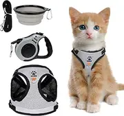 Cat Harness, Cat Harness with Lead, Escape Proof - Cats Suitable for Small to Medium Cats and Dogs, Comes with a 5 Metre Lead (Size M)