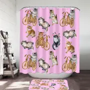 Funny Cute Cats Shower Curtain