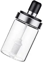 Yardenfun 1pc Portable Oil Storage Container High Temperature Resistant Kitchen Oil Holder with Transparent Body for Soy Sauce Vinegar and Liquid Condiments and Practical Cooking Essential