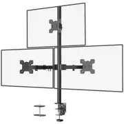 Triple Monitor Desk Mount, Fully Adjustable Three Monitor Stand Fits 3 Screen...