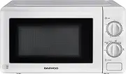 Daewoo 800W, 20L Microwave | Easy Clean Stainless Steel Interior | 6 Power Levels | Manual 30 Minute Timer | Glass Turntable |- White