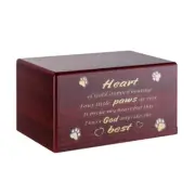 Pet Cremation Box with Carved Word Small Animal Ashes Box Funeral Casket Box
