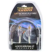 Sundown Audio Mono/Single Channel SAZ RCA Interconnect Cables 1.5ft / 3ft / 6ft