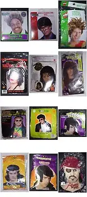 Halloween Costume Wigs-Men Frank N Furter Pirate Vampire Dreaded Dude Clark Kent