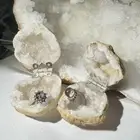 Unique Druzy Agate Geode Hand Made Jewelry Box Casket B2G8 hot Mineral Box K49C