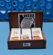 Seed Packages in Box Dollhouse Miniature 1:12 Scale - FAST US SHIPPER