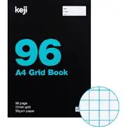 Keji A4 55gsm 10mm Grid Book 96 Page