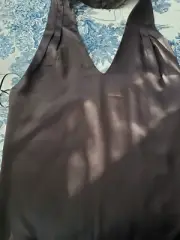 RO & De Satin Backless Halter Top Size S