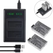 2x Battery +Charger for Canon LP-E8 | 1100mAh EOS 600D 700D Kiss X6i X7i 60420