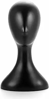 40cm Plastic Female Mannequin Wig Hat Scarf Manikin Head Model Display Stand 3 Color (Black)
