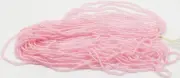Transparent Medium Pink Lined Vintage Czech Glass Seed Beads Full Hanks
