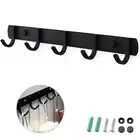 Coat Hooks Wall Mounted Heavy Duty Metal 5 Hanger Rack for Hat Towel Purse Robes
