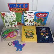 Bundle Space Dinosaur Pop It Usborne Activity Books Monkey Noodles Maze BNWT