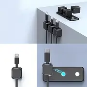 6+1 Magnetic Cord Organizer;Cable Holder&Cable Organiser&Cable Tidy&Desk Accessories, Organize Phone USB Charger Cable for Home,Office,Car,Desk,Nightstand