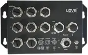 Upvel(tm) UET-0802C-M12-24V2U 10 Port M12 Industrial Unmanaged PoE+ Booster