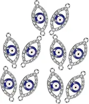 [CIMAXIC] Evil Eye Beads Charms Rhinestone Connector for Bracelet Making Necklace Earring Diy Craft