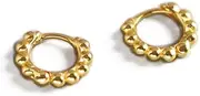 [Dtja] Minimalist Ball Bead Small Hoop Earrings for Women Girls S925 Sterling Silver Pierced Ear Simple Cartilage Tragus Sleeper Huggie Mini Hoops Irregular Tiny Dot Hinged Fashion Jewelry