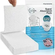 TidyCare Super-Absorbent Pads - 40 Count - for Bedside Commode and Bedpan