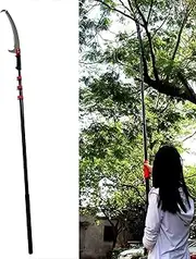 Extendable Tree Pole Pruner, Telescopic Pole Saw Extendable, Tree Saw Branch Long Reach Pole Pruning Saw, Long Extendable High Pole Pruning Saw with Blad,7.2m/24FT