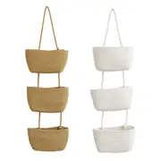 3 Layer Wall Mounted Storage Basket Hanging Organizer Rack for Household Items