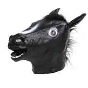 1Pcs Mask Cosplay Masquerade Funny Halloween Mask Wig Black horse head