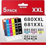 680XXL 681XXL PGI-680 CLI-681 Ink Cartridge for Canon Ink 680 681 XXL Ink Cartridges Combo Pack Work for Canon PIXMA TR7560 TR8560 TR8660 TR8660a TS6160 TS6260 TS8160 TS8260 TS9160 TS9560 TS706 5 Pack