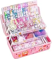 Creative Card Sticker Set Card Key Ring Art Supplies Keychains Craft Kit Hand Account Deco Sticker Set for Handmade Crafts and Gift
