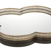 Amalfi Clover Mirror/Tray Antique Gold 50cm