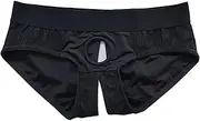 [FBIEE88TR] Strap On Harness Pants Strapon Boxers Harness Briefs Strapless Harnesses Underwear(Black,M-70cm)