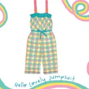 Girls Wildflowers clothing La La Land Hello Lovely Jumpsuit plaid size 10 NWT