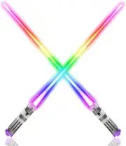 LIGHTSABER CHOPSTICKS LIGHT up STAR WARS LED Glowing Light Saber Chop Sticks REU