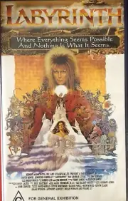 Labyrinth - VHS - Jim Henson David Bowie Frank Oz - CASSETTE STILL SEALED