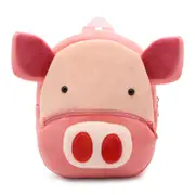 ANYKIDZ 3D Pink Pig Kids School Backpack Cute Cartoon Animal Style Children Toddler Plush Bag Perfect Accessories For Boys and Girls