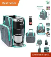 Compact Coffee Brewer Carrying Case with Padded Protection for Travel & Camping