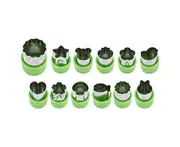 12Pcs/set Kitchen Tool Cutter Mold Cake Cutting Vegetable Fruit DIY Cutting Set-Green