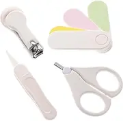 Totority Cute Baby Grooming Kit Baby Nail Care Set Fingernail File Safety Scissors