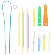 12Pcs Quick Turn Fabric Set Multipurpose Fabric Tube Turner Tool Set ☣