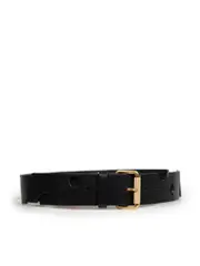 Black Leather Cut Out Belt