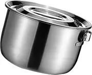Hoement Stainless Steel Lard Storage Container with Lid Kitchen Oil Basin for Egg Mixing Food Storage Holder Thickened Design Easy to Clean for Cooking and Baking