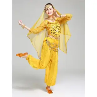 印度長袖雪紡天竺性感舞蹈服裝