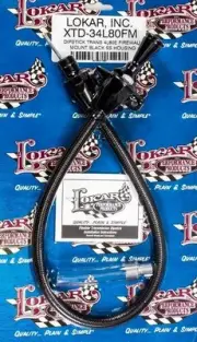 Lokar XTD-34L80FM Hi-Tech Transmission Dipstick - Firewall Mount - Flexible -