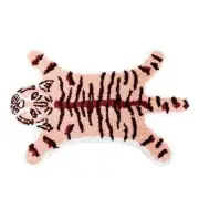 Tiger Bath Mat for Bathroom, Cute Tiger Cartoon Bathroom Rug for Kids Non Pink