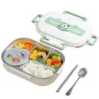 Stainless Steel Lunch Container Panda for Adults Kids (5 Grids Lunch Box)