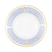 Herend Art Deco Blue Rim Soup Plate