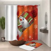 Hello Snowman Shower Curtain