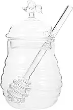 SECFOU Sturdy Glass Honey Jar Stirring Rod Honey Dispenser for Kitchen or Home Random Style
