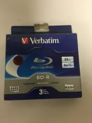 Verbatim Blu-ray Recordable Bd-r 6x Disc-25gb-120mm Standard-3 Pack Jewel #97341